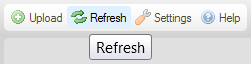 Refresh button in the CKFinder toolbar